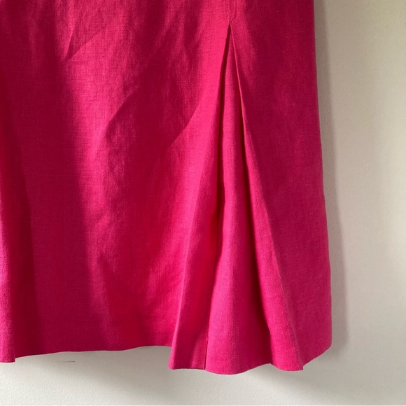 Anne Klein Dress Pink Linen Sheath Dress - Picture 4 of 8